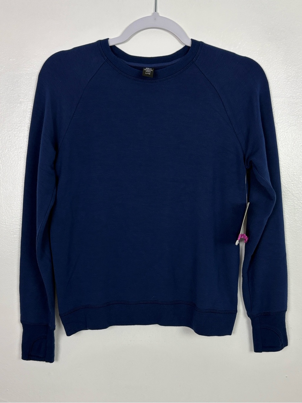 Athleta New Girls L/12 Cozy Cross Your Fingers Crewneck Sweatshirt